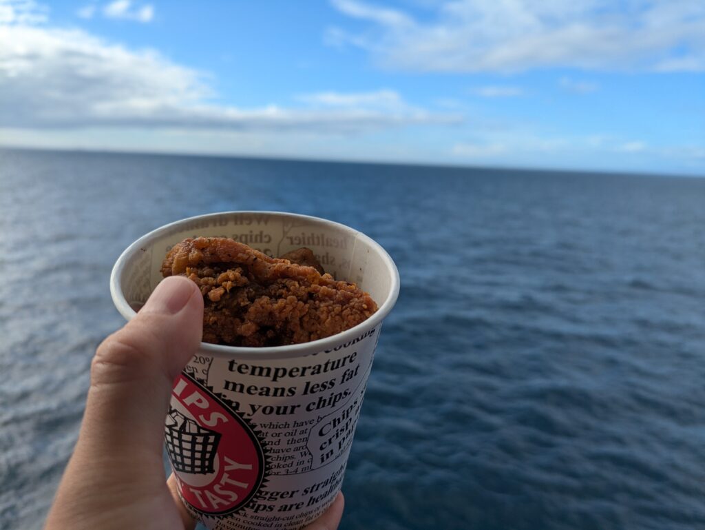 海と唐揚げ